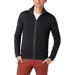 Timezone Heren Tonal Striped Jacket Sweatshirt, Caviar Black, S