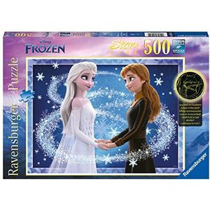 Ravensburger Puzzle 80531 - De zussen Anna en Elsa Disney ijskoningin - 500 stukjes Starline puzzel voor volwassenen en kinderen vanaf 10 jaar exclusief bij Amazon