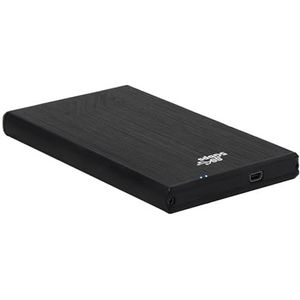 Externe behuizing TQE-2522B voor 2,5 inch harde schijven, 9,5 mm dikte, SATA-interface met USB 3.0-poort, biedt hoge overdrachtssnelheid, zwart, compact en robuust ontwerp