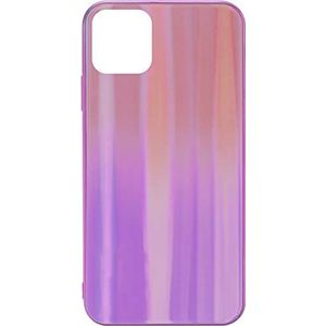 COMMANDER Glazen Back Cover Rainbow voor Apple iPhone 11 Pro Purple