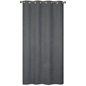 Homemaison gordijn, effen, velours look, polyester, grijs, 240 x 140 cm