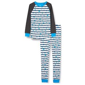 Hatley Organic Cotton Raglan Sleeve bedrukte pyjamaset voor kinderen, Sterrennacht, 3 jaar