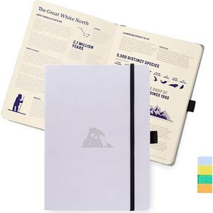 Dingbats - Earth Dotted Medium Notebook, Glicine Arctic, A5 - PU-leder hardcover - Geperforeerd, 100gm inktbestendig papier
