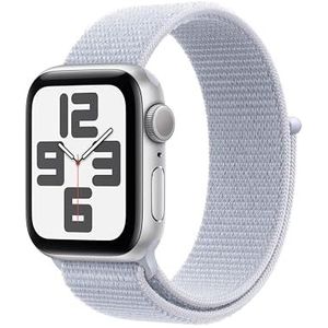 Apple Watch SE 2024 GPS 40mm Silver Aluminium Case with Blue Cloud Sport Loop