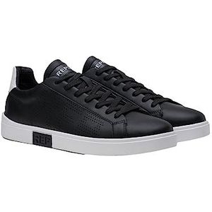 Replay Polys Studio Sneakers voor heren, 008 zwart wit, 44 EU