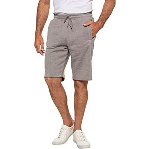 JP 1880 Heren grote maten grote maten Menswear L-8XL Bermuda, basic, korte joggingbroek, tot 8XL 702636, grijs melange, 6XL