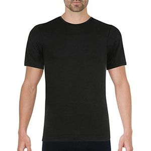 Eminence - T-shirt, ronde hals, korte mouwen, voor heren, warme lijn, Zwart, XL