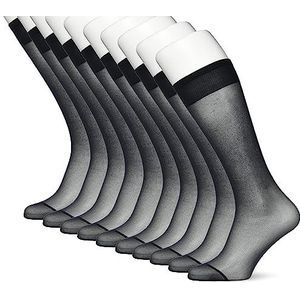 Visit the belly cloud Store Dames 20den Fine Knee Socks (verpakking van 10), zwart, 35-38 EU