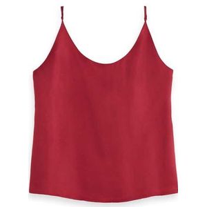 Scotch & Soda - Jersey Geweven Tank - Roadside Red - 0 Stuks