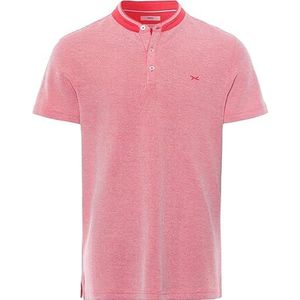 BRAX Poloshirt voor heren, pollux Two Tone Pique met opstaande kraag, poloshirt, watermeloen, maat XS, watermeloen, XS