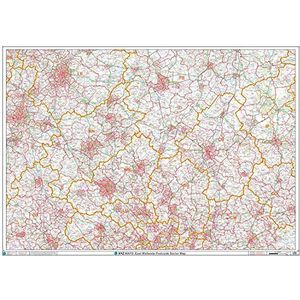 Postcode sector map - (s2) - devon dorset - somerset - wandkaart met ...
