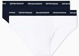 Emporio Armani - EM000251_AF14990 - Set 2 Slips - Marine - Wit - Viscose