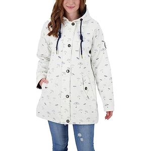 Friesennerz regenjas voor dames, met capuchon, gevoerd, waterdicht, weerbestendig, windbreaker, overgangsjas #ankerglutsea, wit, 42