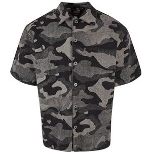 Urban Classics heren overhemd, Blacklaser camo, 3XL