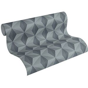 Geometrisch Behang New Life A.S. Création Vliesbehang 10.05 m x 0.53 m Zwart Gemaakt in duitsland 962552 96255-2