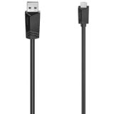 Hama Micro-USB-kabel, USB 2.0, 480 Mbit/s, 1,50 m zwart 1,5 m lang