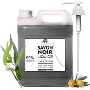 Biologische handgemaakte zeep Afrikaanse zwarte zeep voor dispenser Originele Aleppo-zeep 100% natuurlijk biologisch afbreekbaar Lichaam Gezicht Handen Shampoo Kleding Cosmetica Thuis Scheren 2000 ml