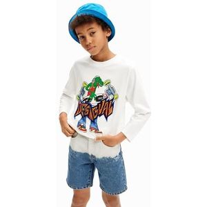 Desigual Jongensshirt met lange mouwen, wit, 6 Jaar