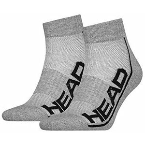 HEAD Unisex Performance Quarter Socks, grijs, 43 EU