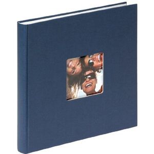 walther design fotoalbum blauw 26 x 25 cm met omslaguitsparing, Fun FA-205-L