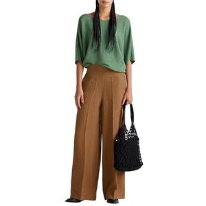 United Colors of Benetton T-shirt met V-hals M/M, Groen, S