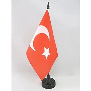 Ottomaanse Rijk tafelvlag 21x14cm - KLEINE KANTOORVLAG oud Turkije 14 x 21 cm - AZ VLAG