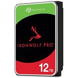 Seagate IronWolf Pro, 12 TB, Enterprise NAS interne harde schijf HDD – CMR, 3,5-inch, SATA, 6Gb/s, 7200 RPM, 256 MB cache, voor RAID Network-Attached Storage, Rescue-services (ST12000NT001)