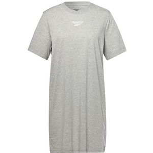 Reebok T-shirt voor dames, Medium Grijs Hei/Wit, S