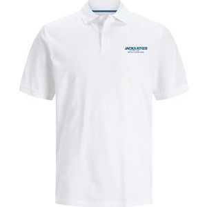 JACK & JONES Jjalvis Polo Ss Poloshirt voor heren, wit, M