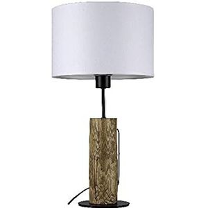 Homemania Bureaulamp voor foster, bureau, nachtkastje, hout, wit, zwart, metaal, hout, stof 30 x 15 x 54 cm