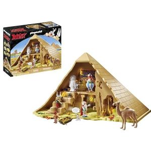 PLAYMOBIL 71148 Astérix: Piramide van de Farao's, Obelix, Asterix, Panoramix, Tekenis, Kissebis, Idefix, speelgoed voor kinderen vanaf 5 jaar [Exclusief bij Amazon]