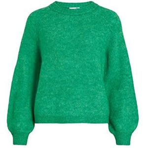 Vila Dames VIJAMINA O-Neck L/S Knit TOP-NOOS gebreide trui, Kelly Green/Detail: Melange, XL, Kelly Green/Detail: gemêleerd, XL