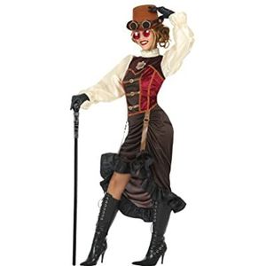 Atosa 53905 COSTUME STEAMPUNK XS-S, dames, bruin/wit