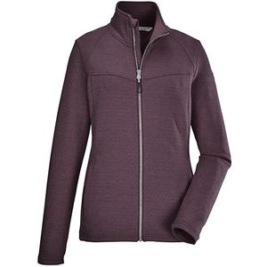 killtec Dames Stretchjack met opstaande kraag/fleecejack KOS 102 WMN FLX JCKT, aubergine, 38, 39176-000