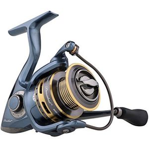 Pflueger President Spinning Reel, Maat 25 Vismolen, Handvat Rechts/Links Positie, Grafiet Body en Rotor, Corrosiebestendig, Aluminium Spoel, Voorzijde Drag System