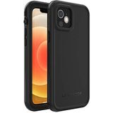 LifeProof Fre-hoes voor iPhone 12, waterdicht (IP68), schokbestendig, vuilbestendig, valbestendig tot 2 meter, gestroomlijnd en dun met ingebouwde schermbeschermer, Zwart