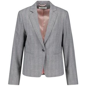 GERRY WEBER Blazer met lange mouwen, Grijs Zwart Visgraat, 40