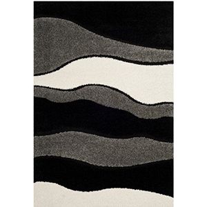 Safavieh Shaggy tapijt, SG475, geweven polypropyleen, 160 x 228 cm, grijs / zwart