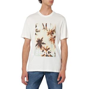 ONLY & SONS Heren Onsmagdy Life Reg Photoprint Ss Tee T-shirt, Cloud Dancer/Print: Beach, S