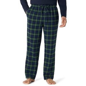 Amazon Essentials Men's Flanellen pyjamabroek (verkrijgbaar in grote en lange maten), Groen Koningsblauw Geruit, L