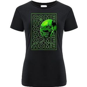 ERT GROUP Origineel en officieel gelicentieerd zwart horror-T-shirt voor dames, patroon It 010, eenzijdige print, maat XXS, It 010 Zwart, XXS