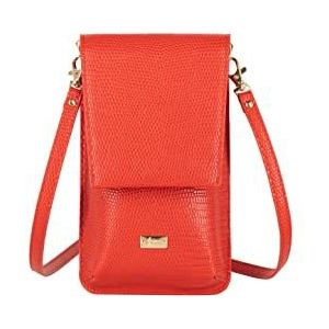 caneva Crossbody Mini-tas voor dames, rood, rood, Eén Maat