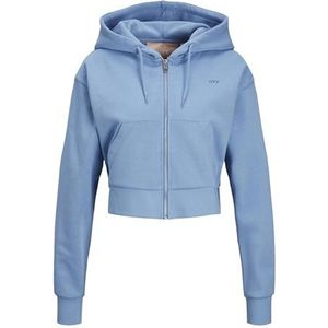 JJXX Dames Jxabbie Reg Ls Every Zip Hood SWT Noos Hoodie, Silver Lake Blue/Print:Bijou Blue Jjxx Logo, M