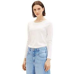 TOM KLEERMAKER basic damesshirt met lange mouwen