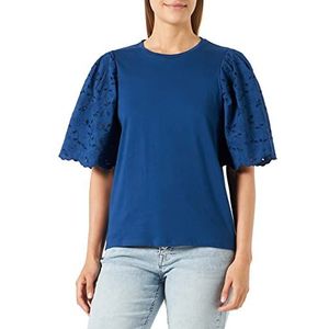 United Colors of Benetton T-shirt 3PQYD103R, blauw 2G6, L dames, blauw 2 g6, L