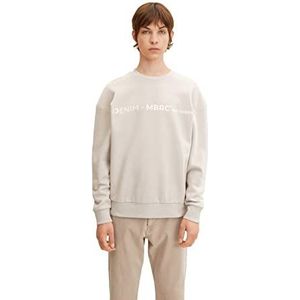 TOM TAILOR Denim Uomini Sweater met opschrift 1033140, 11754 - Light Dove Grey, XS