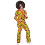 Widmann - Kostuum jaren 70-pak, jas en broek, hippie, reggae, Flower Power, Disco Fever, Schlagermove