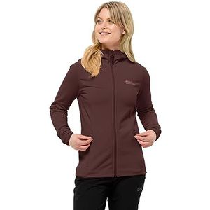 Jack Wolfskin Baiselberg Hooded Fz W Fleecejack, Dark Maroon, L Dames, donker kastanjebruin, L