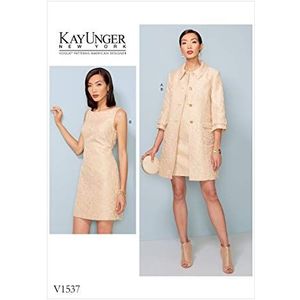 Vogue Patterns Misses jas en jurk, Tissue, meerkleurig, 20 x 0,5 x 25 cm