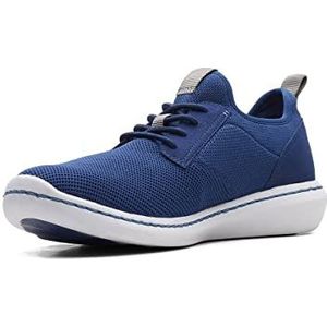 Clarks Step Urban Low Sneakers voor heren, marineblauw, textiel, 43 EU